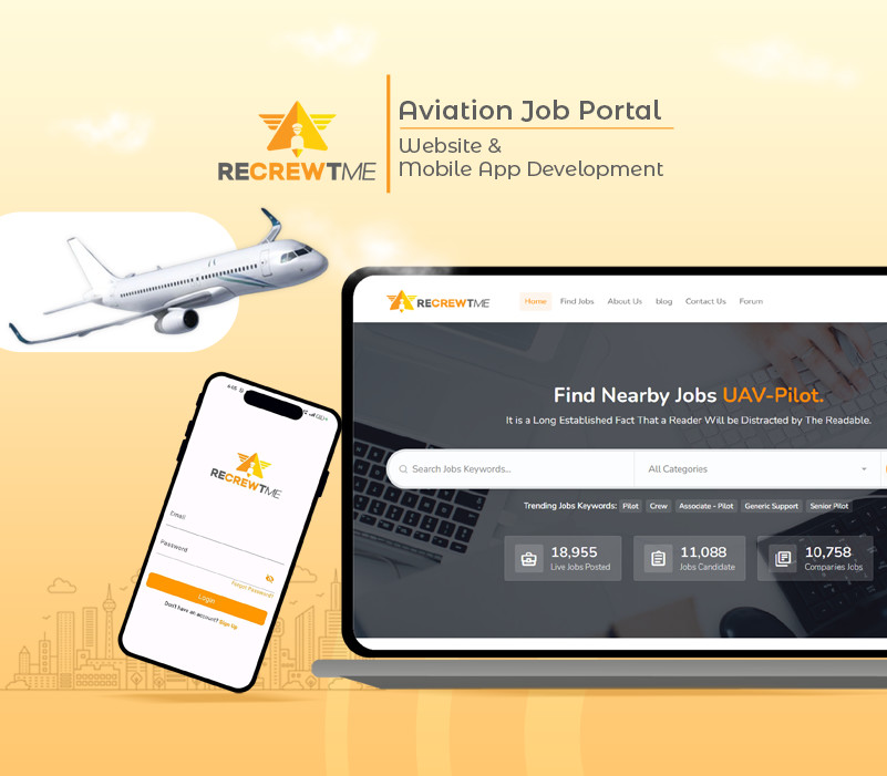 Aviation Job Portal - Website and Mobile App Development  